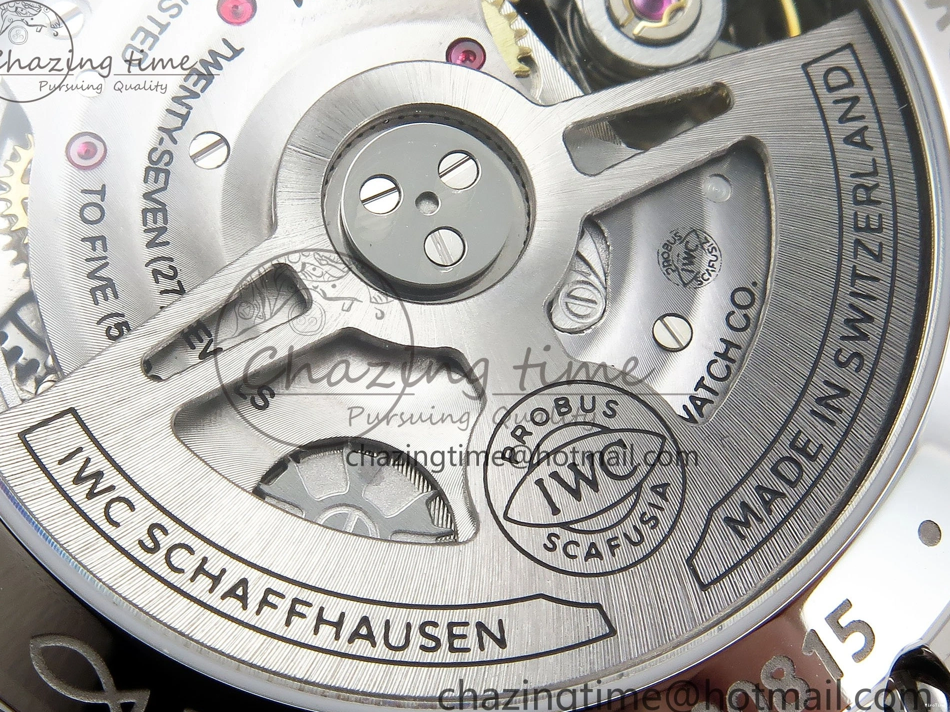 MIROTIME 0301 Reliable Portuguese Chrono IW3716 Z+F 1:1 Best Edition Red Dial on Red Rubber Strap A 7015